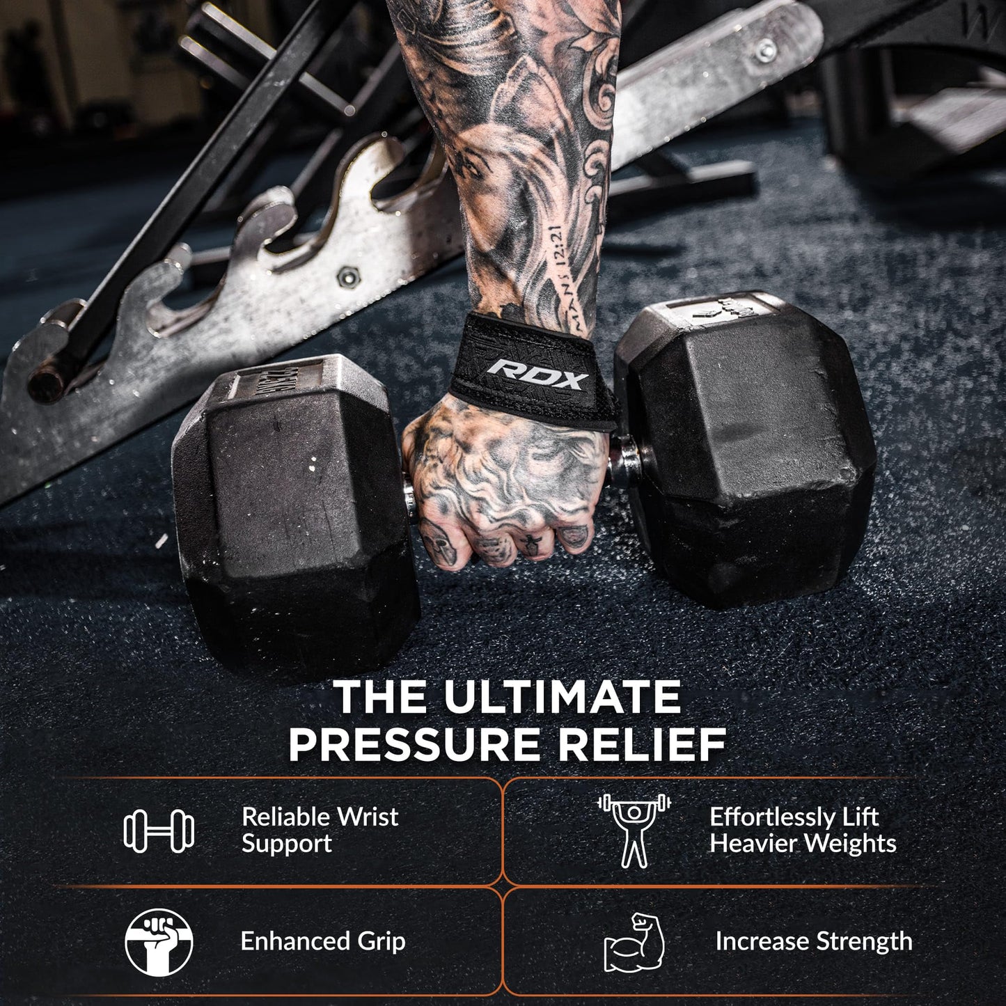 RDX Weight Lifting Straps Deadlifting Powerlifting