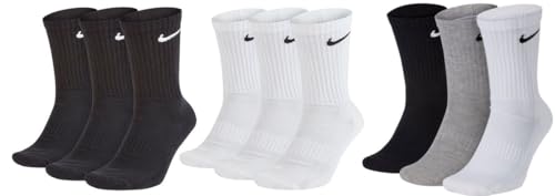 NIKE Unisex U Nk Everyday Cush Crew 3pr Socks