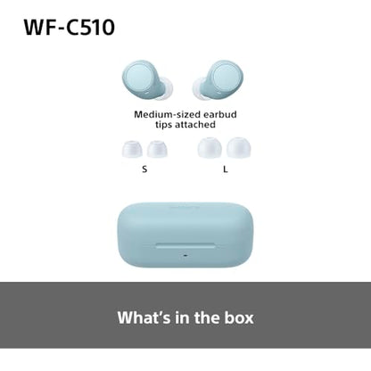 Sony WF-C510 Truly Wireless Earbuds – Small, Light, Bluetooth In Ear Headphones with Multipoint Connection, Ambient Sound, IPX4 Rating, Spotify Tap, Quick Charge, 22 HR Battery, iOS & Android - White