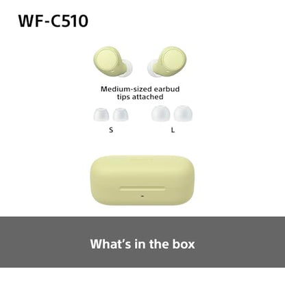 Sony WF-C510 Truly Wireless Earbuds – Small, Light, Bluetooth In Ear Headphones with Multipoint Connection, Ambient Sound, IPX4 Rating, Spotify Tap, Quick Charge, 22 HR Battery, iOS & Android - White