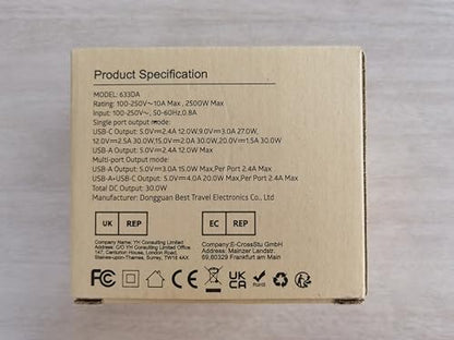 TESSAN Universal Travel Adapter Worldwide with 2 USB C and 2 USB A Ports