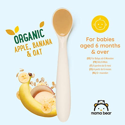 Amazon Brand - Mama Bear Fruit Pouch, Organic Apple, Banana and Strawberry Purée, vegetarian, 90 g (Pack of 6)