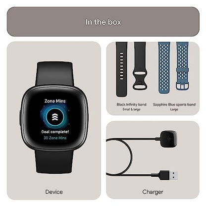 Google Fitbit Versa 4 Fitness Smartwatch with built-in GPS and up to 6 days battery life - compatible with iOS 15 or higher & Android OS 9.0 or higher