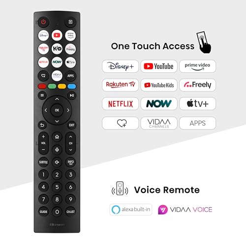 Hisense 43 Inch 4K Smart TV 43E6NTUK - Dolby Vision, Game Mode PLUS with 60Hz VRR ALLM, Smooth Motion, AI Sports Mode, Vidaa OS with Freely, Youtube, Netflix and Disney+ & Now TV (2024 Model)
