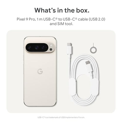 Google Pixel 9 Pro - Unlocked Android Smartphone with Gemini, Triple Rear Camera System, 24-Hour Battery, and 6.3" Super Actua Display - Hazel, 128GB