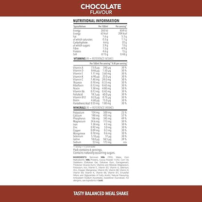 SlimFast Ready To Drink Chocolate Flavour Shake, 6 x 325ml