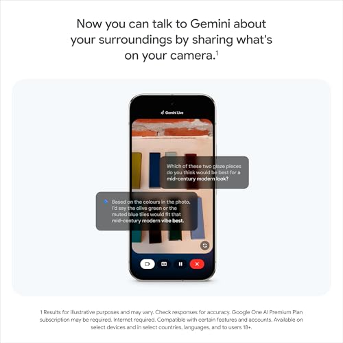 Google Pixel 9 Pro - Unlocked Android Smartphone with Gemini, Triple Rear Camera System, 24-Hour Battery, and 6.3" Super Actua Display - Hazel, 128GB
