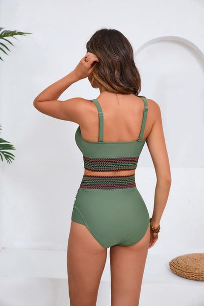 Women's Plus Size Bikini Set Tummy Control Swimwear Twist Cross Push Up Bikini Top and High Waist Bikini Bottoms Soft Swimming Costume Curvy Swimsuits with Adjustable Shoulder Straps