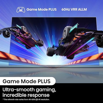 Hisense 43 Inch 4K Smart TV 43E6NTUK - Dolby Vision, Game Mode PLUS with 60Hz VRR ALLM, Smooth Motion, AI Sports Mode, Vidaa OS with Freely, Youtube, Netflix and Disney+ & Now TV (2024 Model)