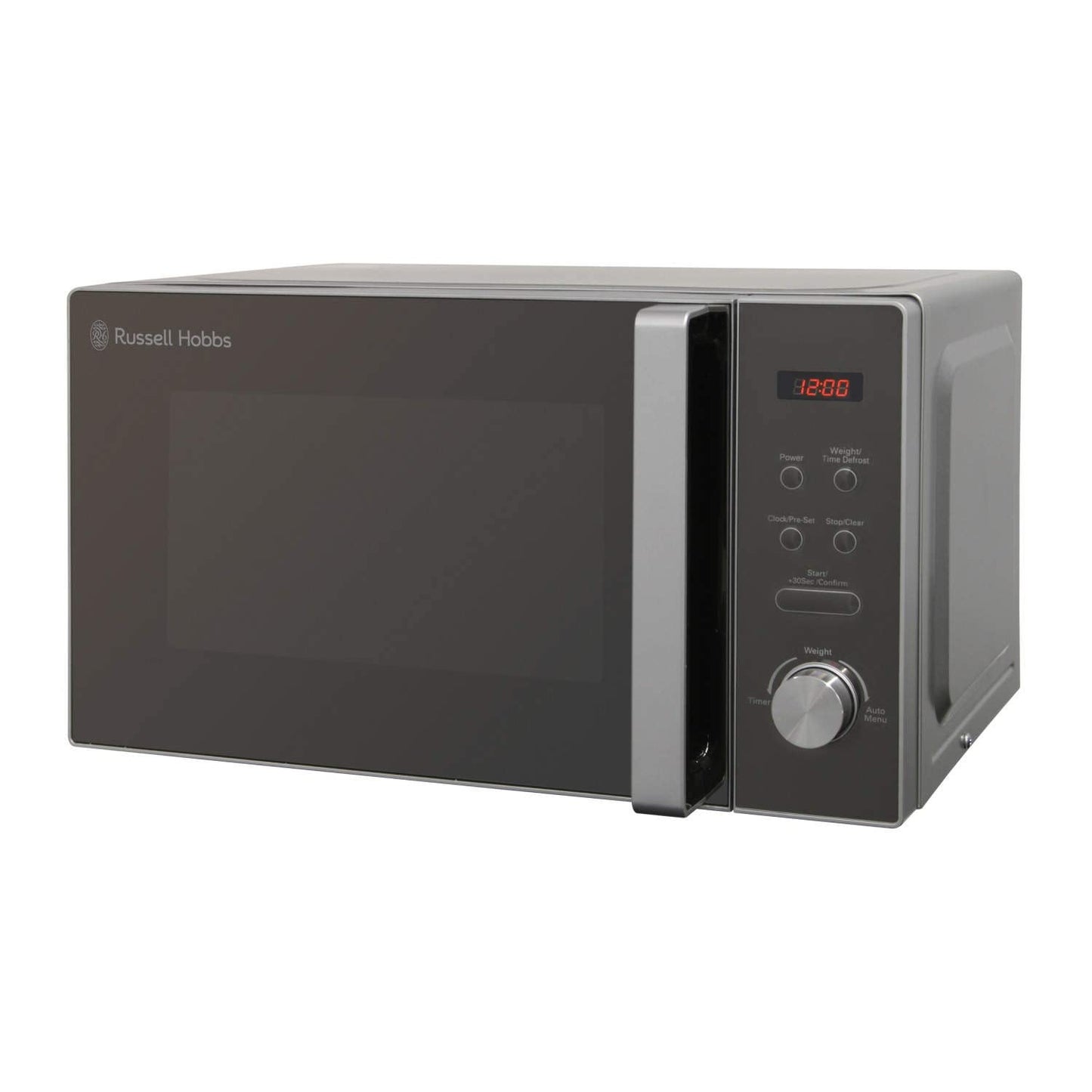 Russell Hobbs RHM2076B 20 Litre 800 W Black Digital Solo Microwave with 5 Power Levels, Automatic Defrost, 8 Auto Cook Menus, Clock and Timer, Easy Clean