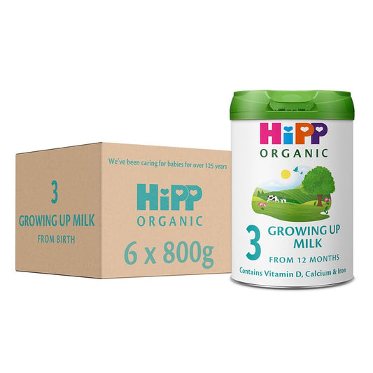 HiPP Organic 3 Growing up Baby Milk Powder Formula, From 12 Months, 600g (Pack of 4)