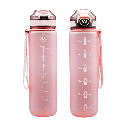 EYQ Water Bottle 1L / 500ML, 16oz / 32oz Leak-Proof Motivational Sports Drinks Bottle with Time Marker, Tritan BPA-Free, Drinking Waterbottles for Fitness, School, Gym, Outdoor Sports