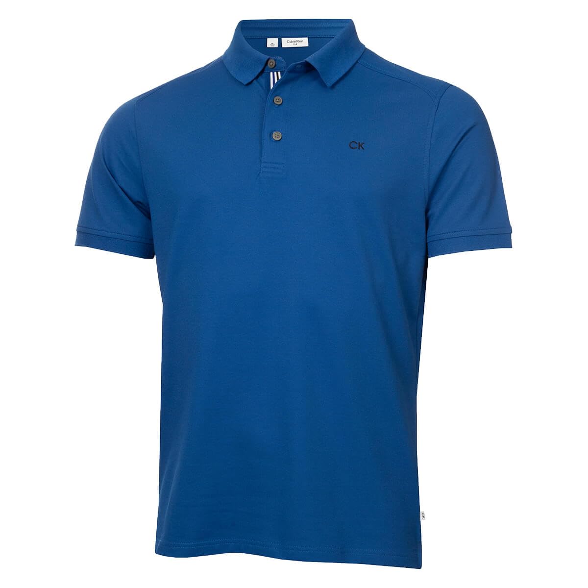 Calvin Klein Mens 2025 Campus 3 Button Ribbed Collar Golf Polo Shirt