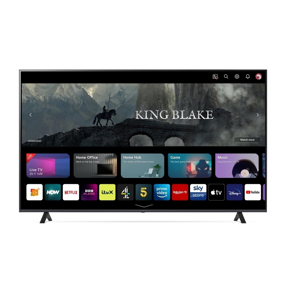 LG 43UT73006LA 43-Inch 4K UHD Smart TV, α5 AI Processor Gen7, Freeview Play and Amazon Alexa, 60Hz, Ashed Blue [Model 2024]