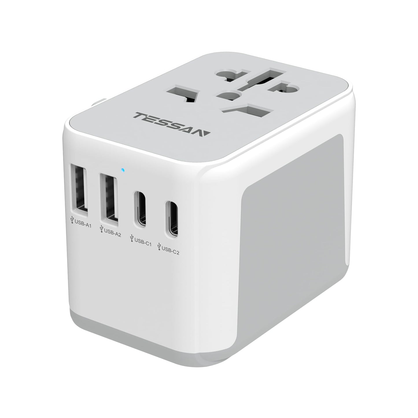TESSAN Universal Travel Adapter Worldwide with 2 USB C and 2 USB A Ports