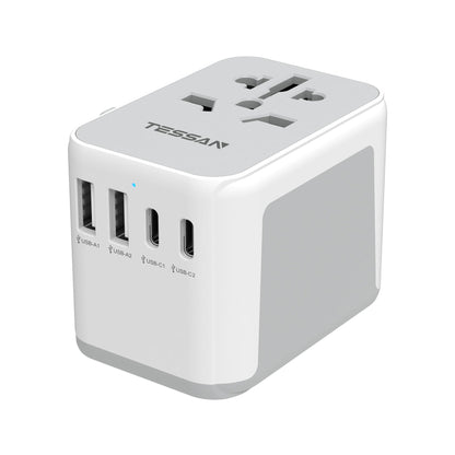 TESSAN Universal Travel Adapter Worldwide with 2 USB C and 2 USB A Ports