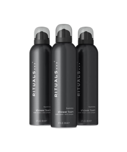 RITUALS Shower Foam Value Pack – The Ritual of Hammam, Sport and Homme - full size foaming shower gels - 3 x 200 ml