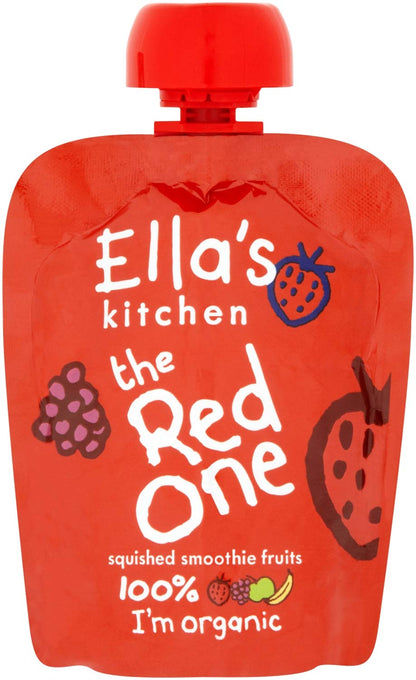 Ella's Kitchen Organic Fruit Smoothie Assortment, Pack of 25 Pouches (10 x Red, 10 x Purple, 5 x Green)