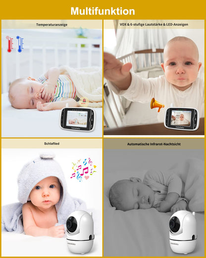 HelloBaby Baby Monitor,Hello Baby Monitor with Camera and Audio, 3.2''