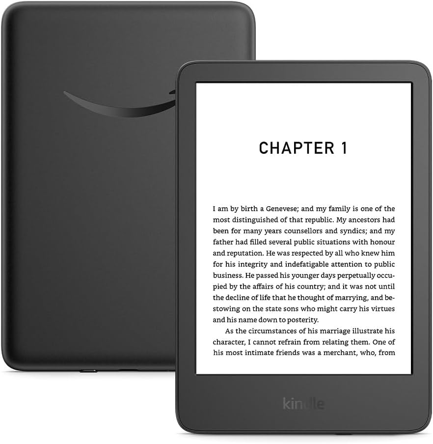 Amazon Kindle (16 GB) – Lightest and most compact Kindle with glare-free display, faster page turns, adjustable front light and long battery life – Without Ads – Matcha