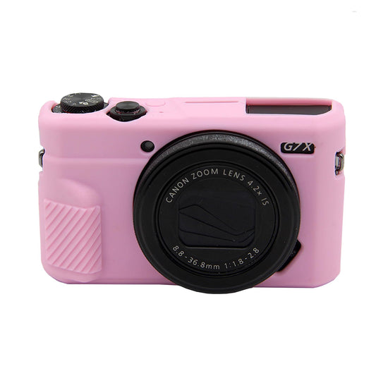 G7X Mark II Camera Case,Soft Silicone Protective Case Ultra-Thin Lightweight Cover for Canon PowerShot G7X Mark II Camera(No Lens Cover) (Pink)