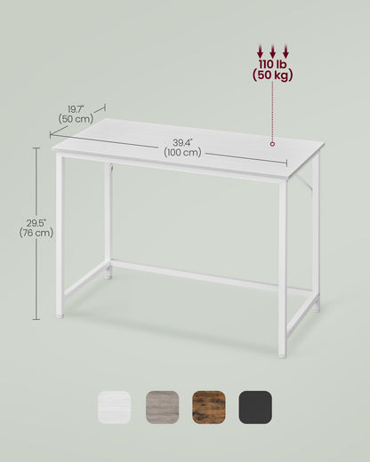 VASAGLE Computer Desk, Writing Desk, Small Office Table