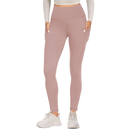 FOTOCITI Gym Leggings for Women with Pockets Black High Waisted Leggings Soft Elastic Opaque Tummy Control Slim Trousers Sports Workout Running Yoga Pants