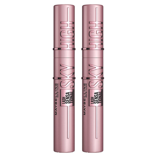 Maybelline New York Lash Sensational Sky High Mascara, Volumising & Lengthening Mascara, Washable Flake-Free Formula Infused with Bamboo Extract & Fibres, 7 ml, Shade: 01, Very Black