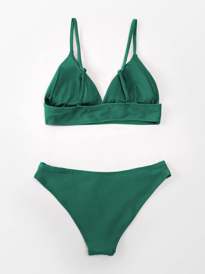 CUPSHE Women's Bikini Set Sexy Lace Up Triangle Bikini Two Piece