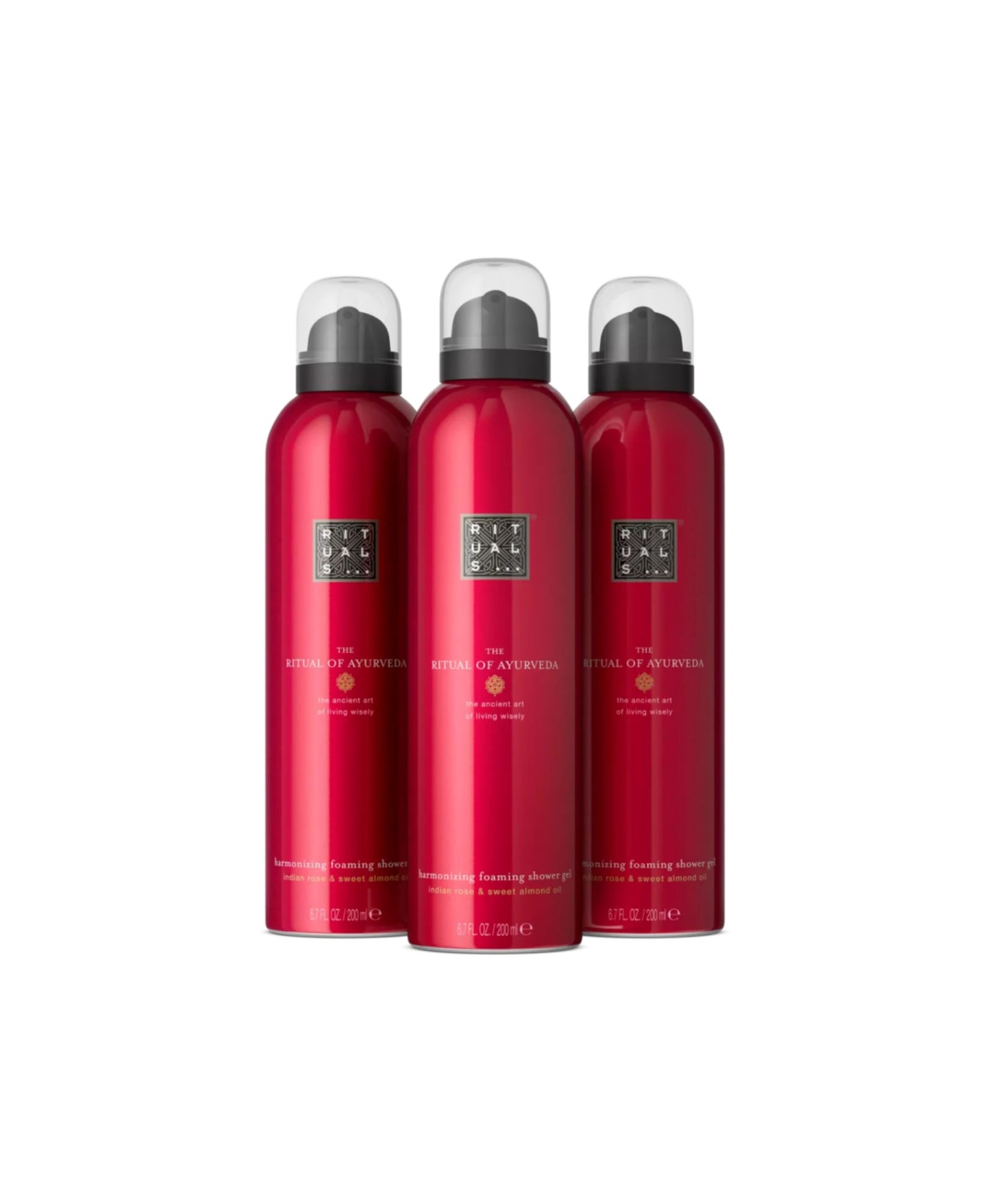 RITUALS Shower Foam Value Pack – The Ritual of Hammam, Sport and Homme - full size foaming shower gels - 3 x 200 ml