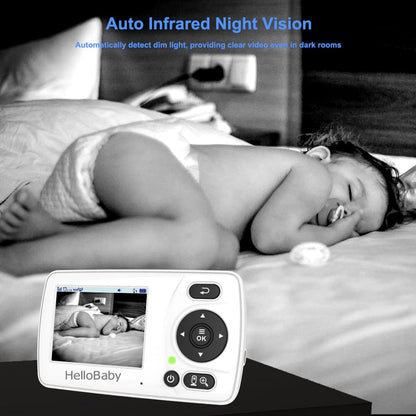 HelloBaby Baby Monitor,Hello Baby Monitor with Camera and Audio, 3.2''