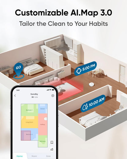 eufy X10 Pro Omni Robot Vacuum Cleaner with Mop, All-in-One Station
