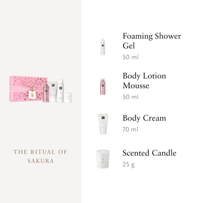 RITUALS Gift Set The Ritual of Sakura Small - Home and Skincare Products Enriched with Cherry Blossom and Rice Milk - Bath Gift Box with Renewing Properties
