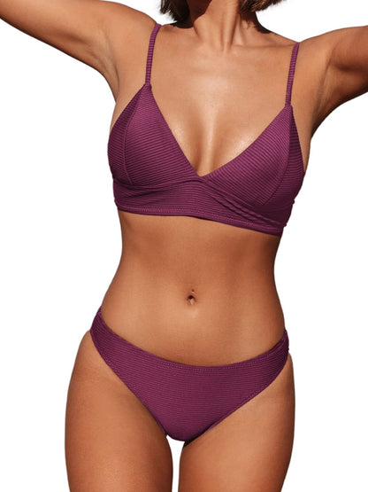CUPSHE Women's Bikini Set Sexy Lace Up Triangle Bikini Two Piece