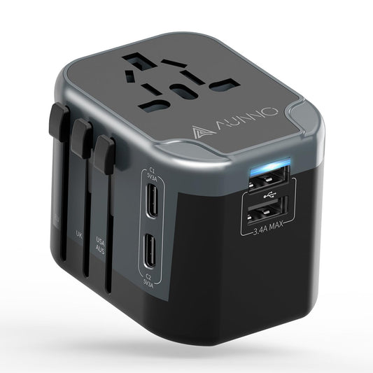 AUNNO Universal Travel Adapter, International Travel Plug