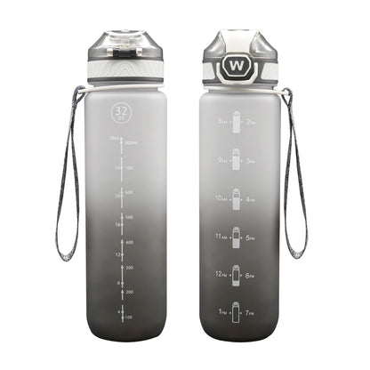 EYQ Water Bottle 1L / 500ML, 16oz / 32oz Leak-Proof Motivational Sports Drinks Bottle with Time Marker, Tritan BPA-Free, Drinking Waterbottles for Fitness, School, Gym, Outdoor Sports
