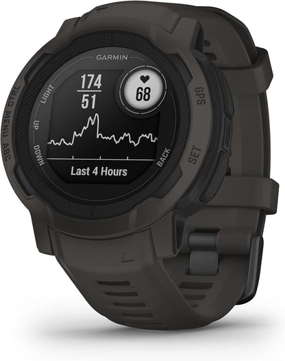 Garmin [Renewed] Instinct 2 GPS 45mm Smartwatch, Rugged watch, Built-in Sports Apps & Health Monitoring, Ultratough Design Features, up to 28 days Battery Life, Graphite (Renewed)