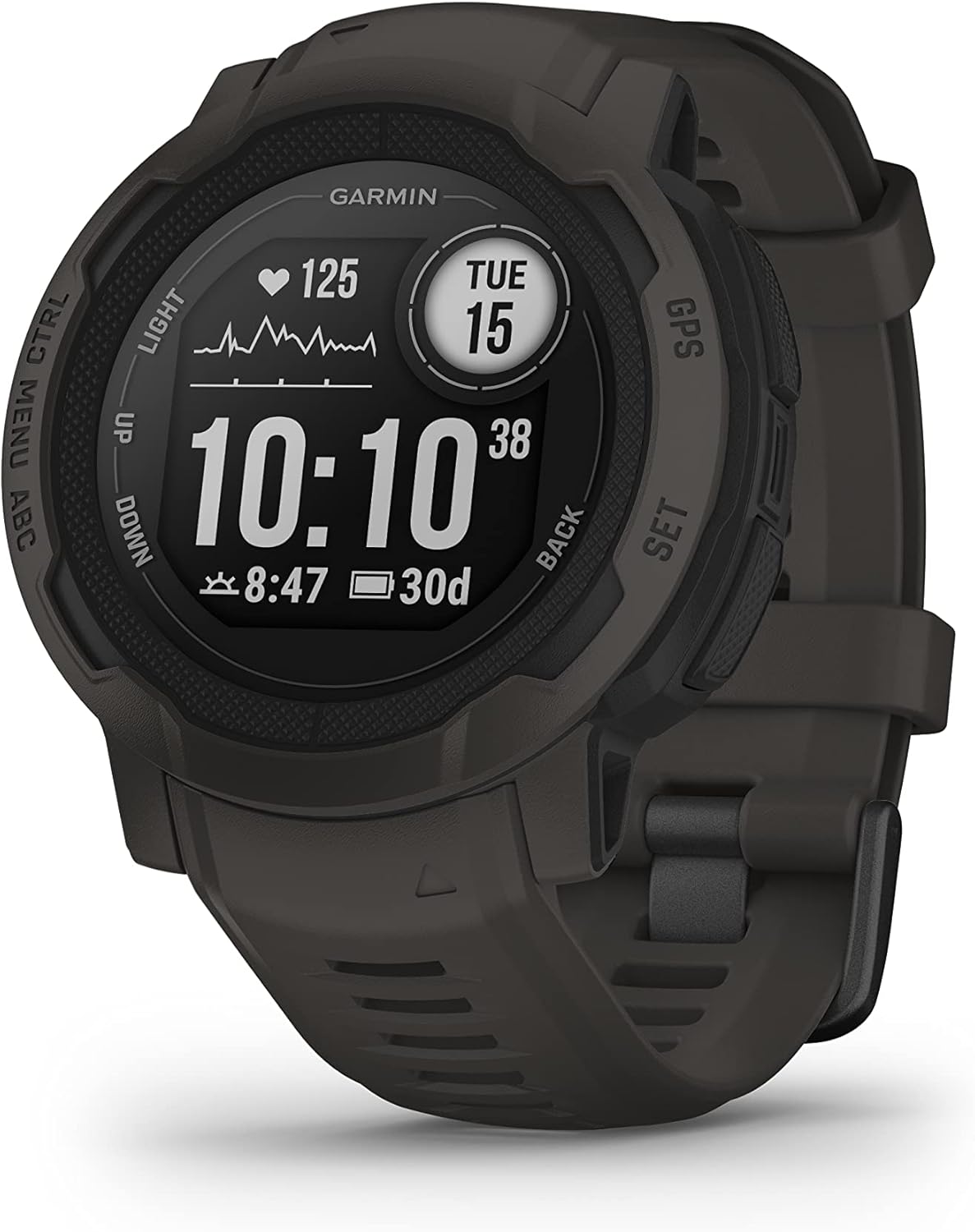 Garmin [Renewed] Instinct 2 GPS 45mm Smartwatch, Rugged watch, Built-in Sports Apps & Health Monitoring, Ultratough Design Features, up to 28 days Battery Life, Graphite (Renewed)