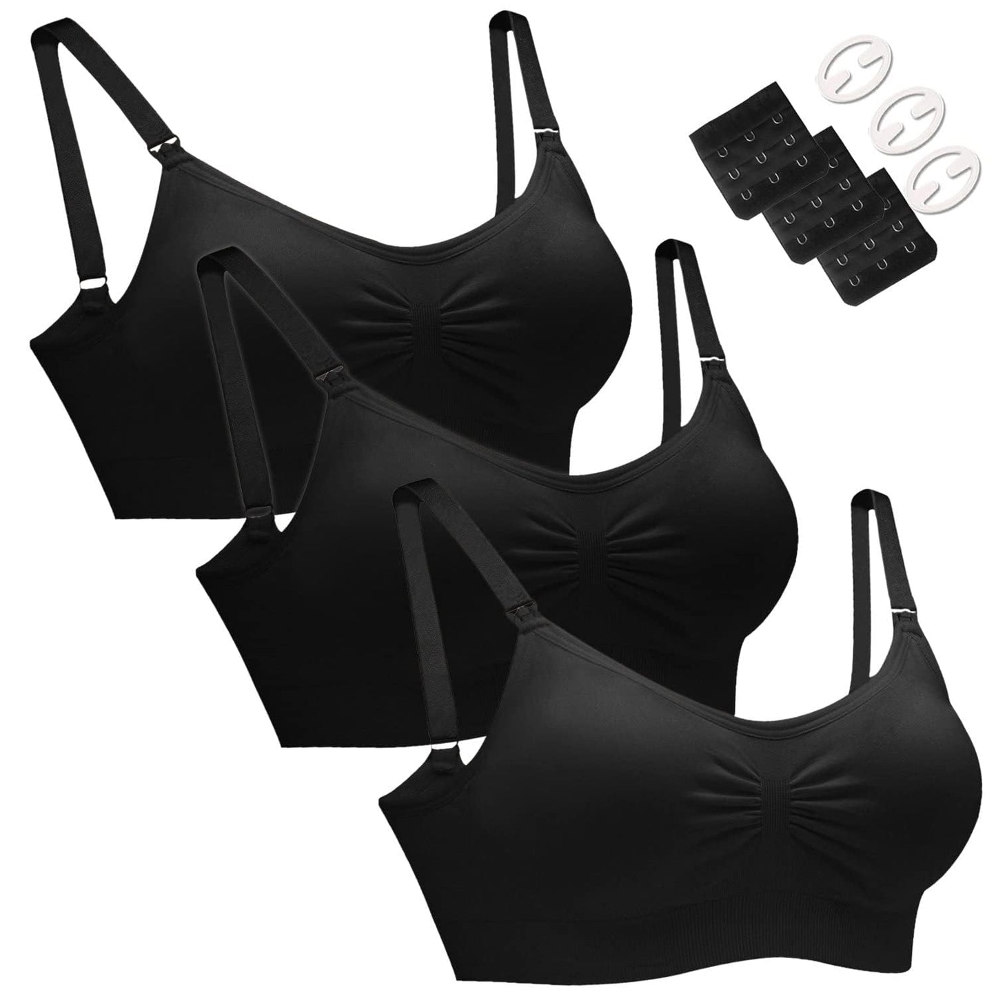 HOFISH 3PACK Full Bust Seamless Nursing Maternity Bras