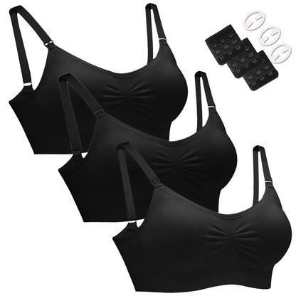 HOFISH 3PACK Full Bust Seamless Nursing Maternity Bras