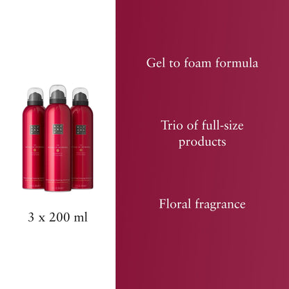 RITUALS Shower Foam Value Pack – The Ritual of Hammam, Sport and Homme - full size foaming shower gels - 3 x 200 ml