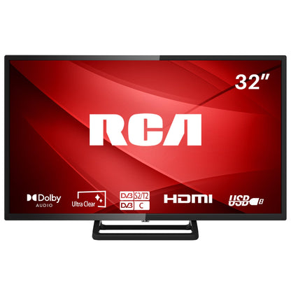 RCA Roku TV 32" Smart TV, RK32HN1 32 Inch HD TV with Apple TV+ BBC Netflix Freeview, DVB-T2/T Dolby Audio HDMI USB, Ideal Television for Small Lounge