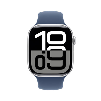 Apple Watch Series 10 GPS 42 mm Smartwatch with Jet Black Aluminium Case with Black Sport Band - S/M. Fitness Tracker, ECG App, Always-On Retina Display, Water Resistant