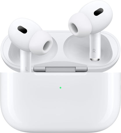 Apple AirPods Pro 2 Wireless Earbuds, Bluetooth Headphones, Active Noise Cancellation, Hearing Aid Feature, Transparency, Personalised Spatial Audio, High Fidelity Sound, H2 Chip, USB C Charging