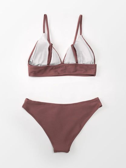 CUPSHE Women's Bikini Set Sexy Lace Up Triangle Bikini Two Piece