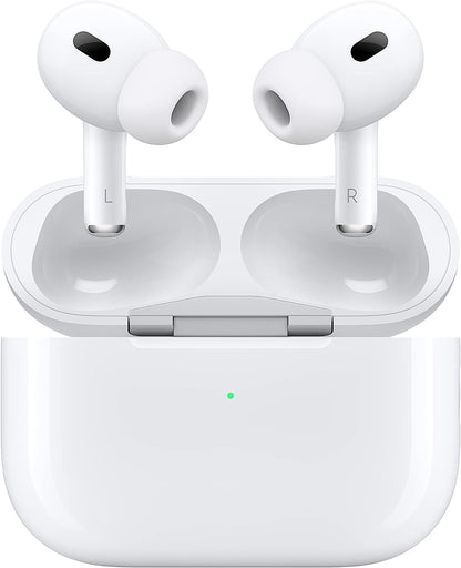 Apple AirPods Pro 2 Wireless Earbuds, Bluetooth Headphones, Active Noise Cancellation, Hearing Aid Feature, Transparency, Personalised Spatial Audio, High Fidelity Sound, H2 Chip, USB C Charging