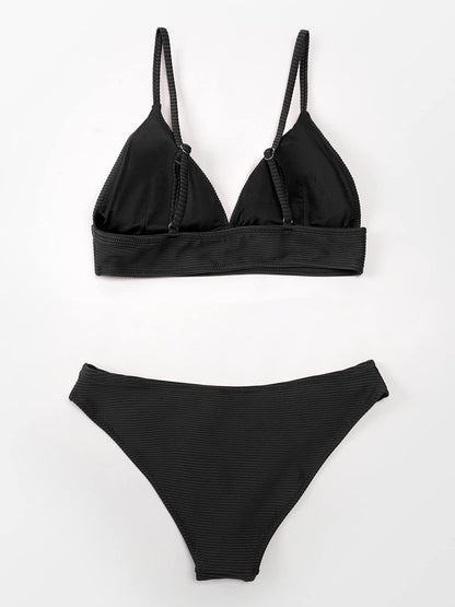 CUPSHE Women's Bikini Set Sexy Lace Up Triangle Bikini Two Piece