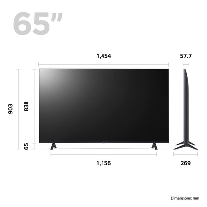 LG 43UT73006LA 43-Inch 4K UHD Smart TV, α5 AI Processor Gen7, Freeview Play and Amazon Alexa, 60Hz, Ashed Blue [Model 2024]