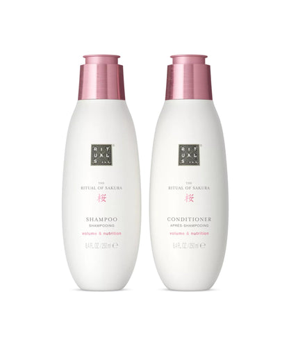 RITUALS The Ritual of Sakura Hair Care Pack - Nourishing Shampoo and Conditioner Gift Set with Wheat Protein, Chia Seeds, Rice and Macadamia Oil - Value Pack 2 x 250ml