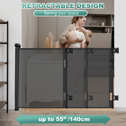 Retractable Stair Gate, Upgraded Stair Gates